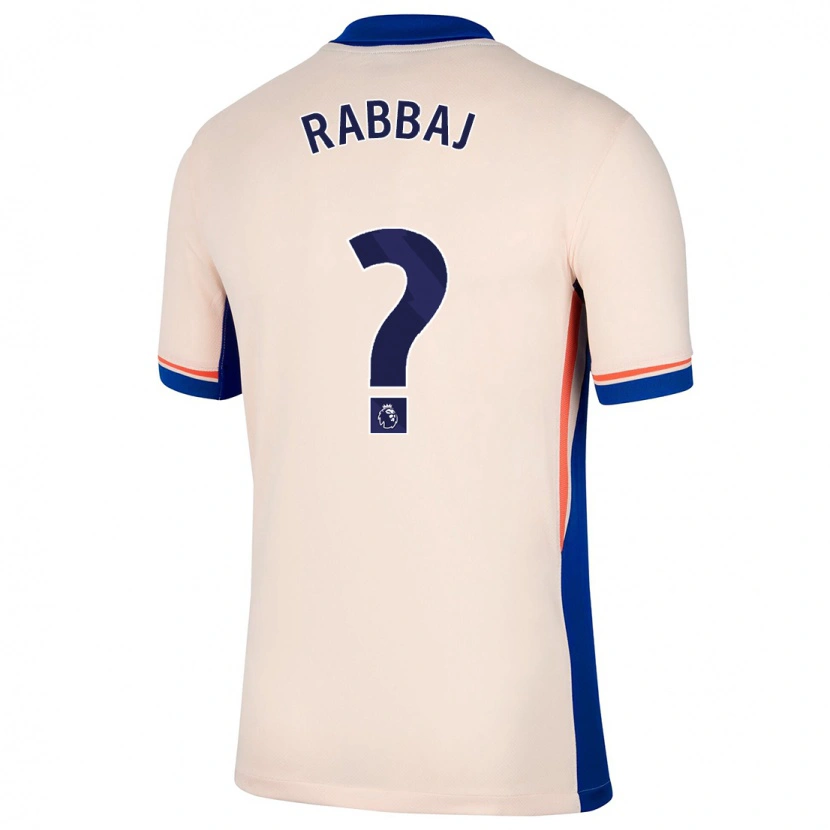 DanxenキッズIbrahim Rabbaj#0ライトベージュアウェイシャツ2024/25ジャージーユニフォーム