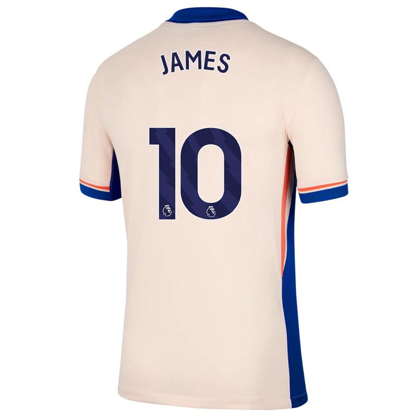 Danxenキッズローレン・ジェームズ#10ライトベージュアウェイシャツ2024/25ジャージーユニフォーム