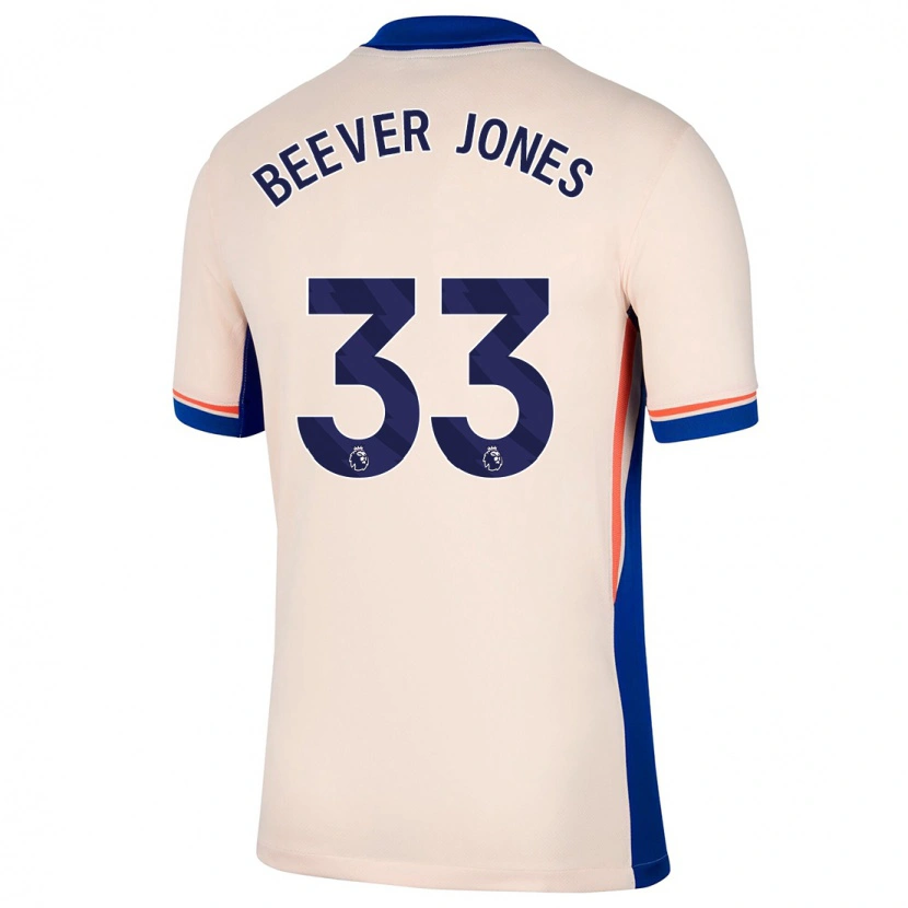 Danxenキッズアギー・ビーバー＝ジョーンズ#33ライトベージュアウェイシャツ2024/25ジャージーユニフォーム