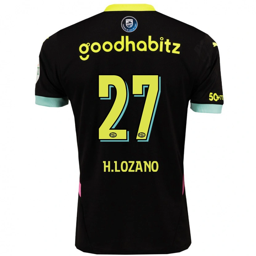 Danxenキッズイルビング・ロサノ#27黒 黄アウェイシャツ2024/25ジャージーユニフォーム