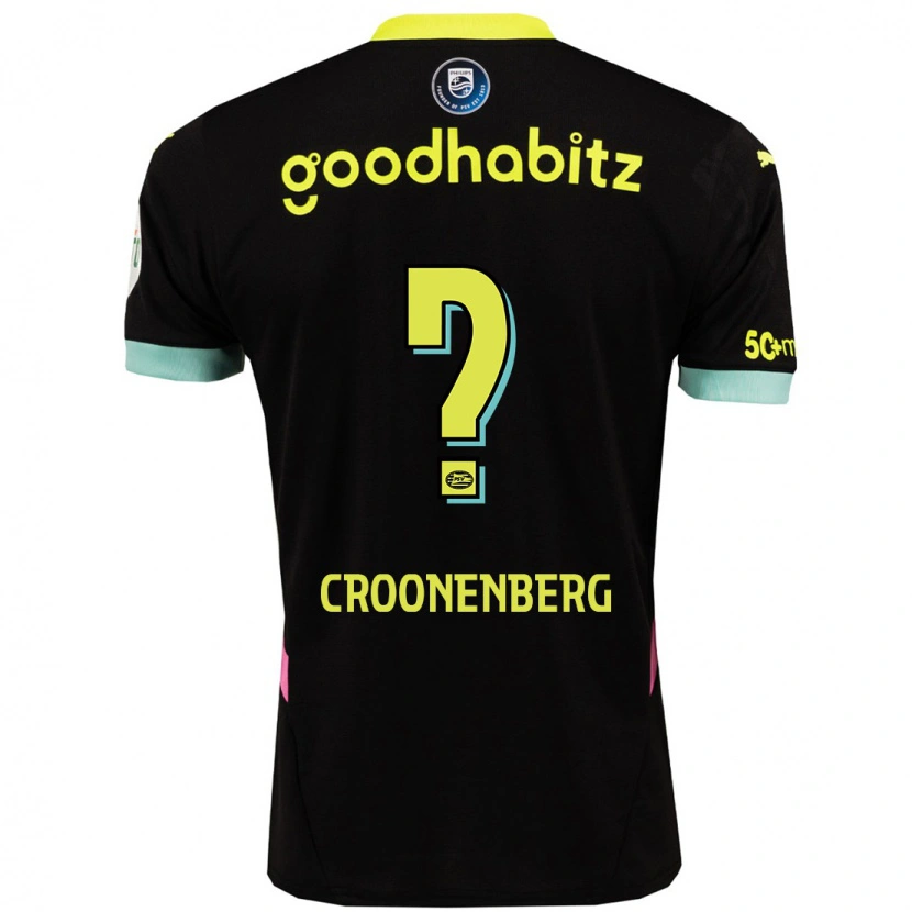DanxenキッズLuca Croonenberg#0黒 黄アウェイシャツ2024/25ジャージーユニフォーム