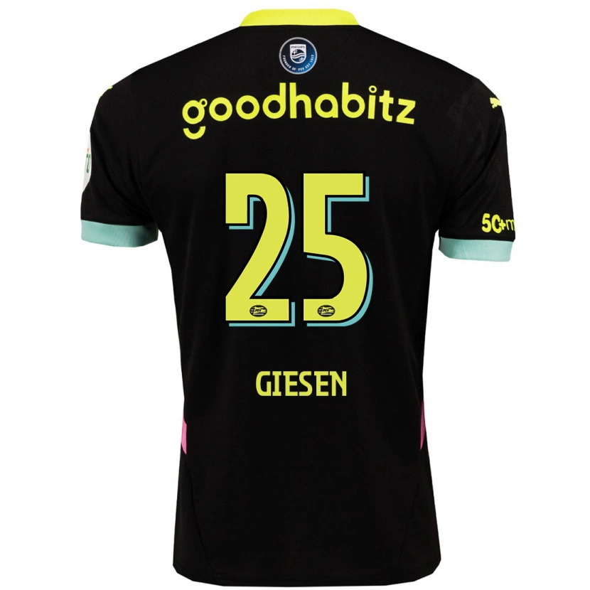 DanxenキッズSuzanne Giesen#25黒 黄アウェイシャツ2024/25ジャージーユニフォーム