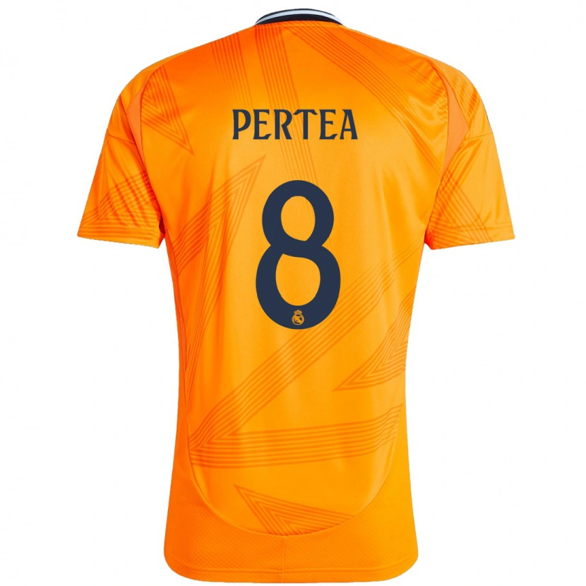DanxenキッズRaul Pertea#8オレンジアウェイシャツ2024/25ジャージーユニフォーム