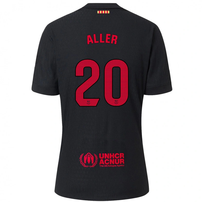 DanxenキッズEder Aller#20黒 赤アウェイシャツ2024/25ジャージーユニフォーム