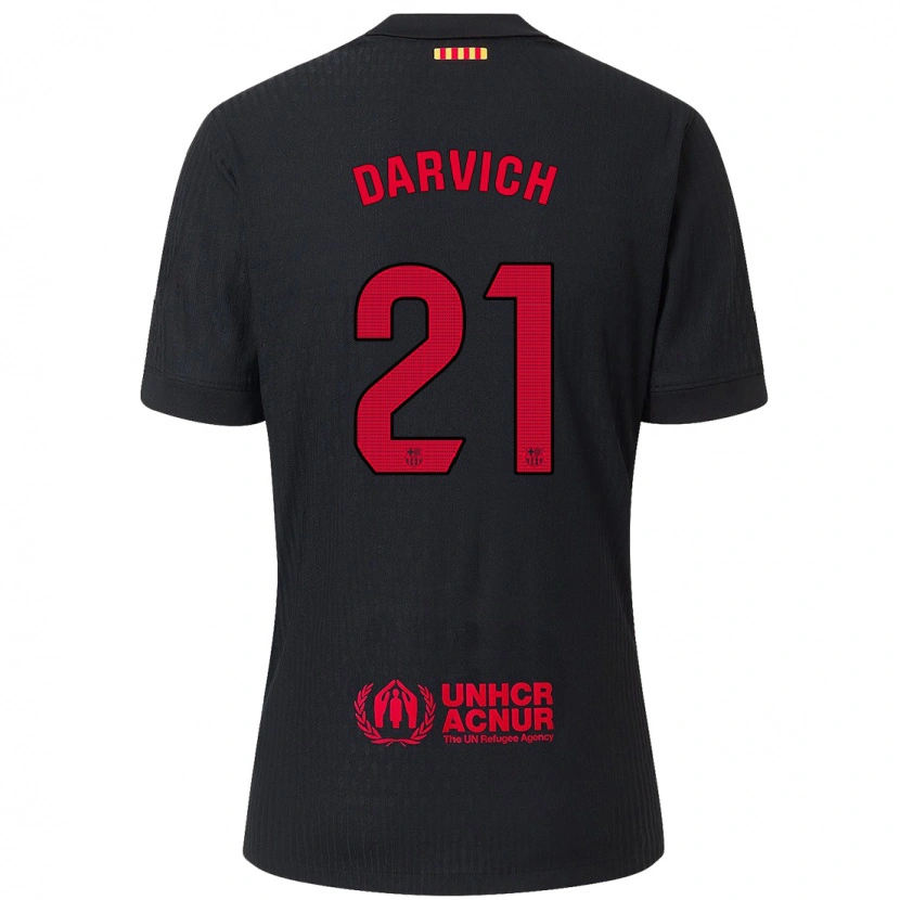 Danxenキッズノア・ダービッチ#21黒 赤アウェイシャツ2024/25ジャージーユニフォーム