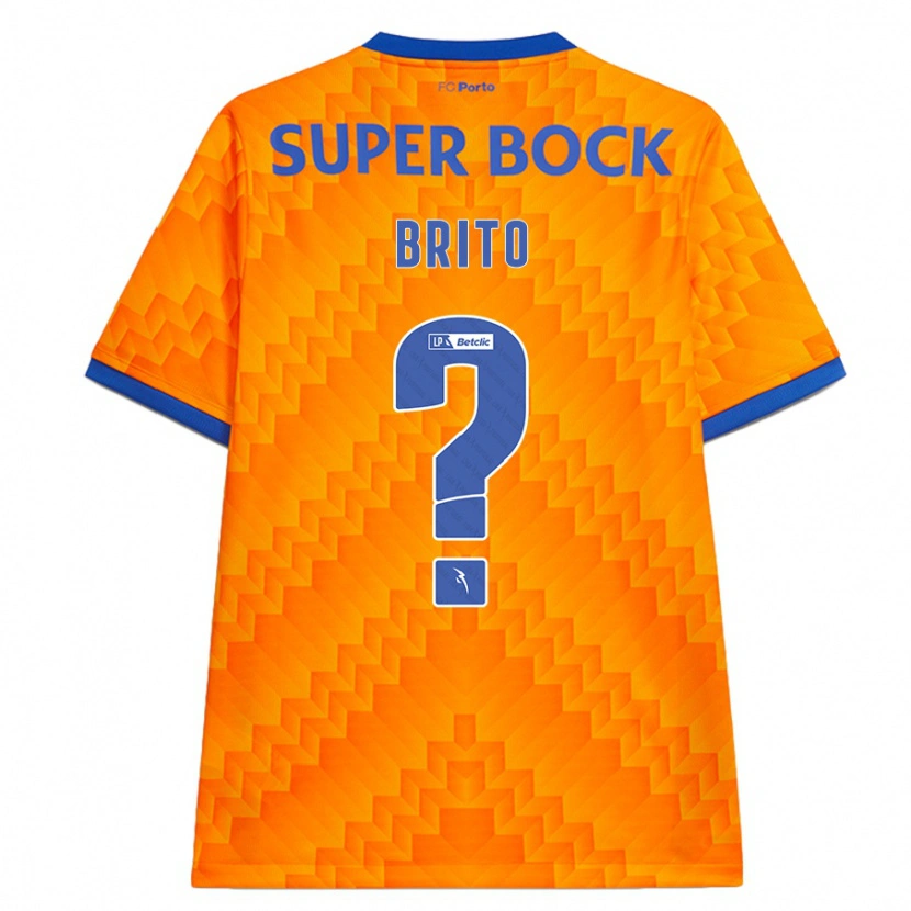 DanxenキッズJoão Brito#0オレンジアウェイシャツ2024/25ジャージーユニフォーム