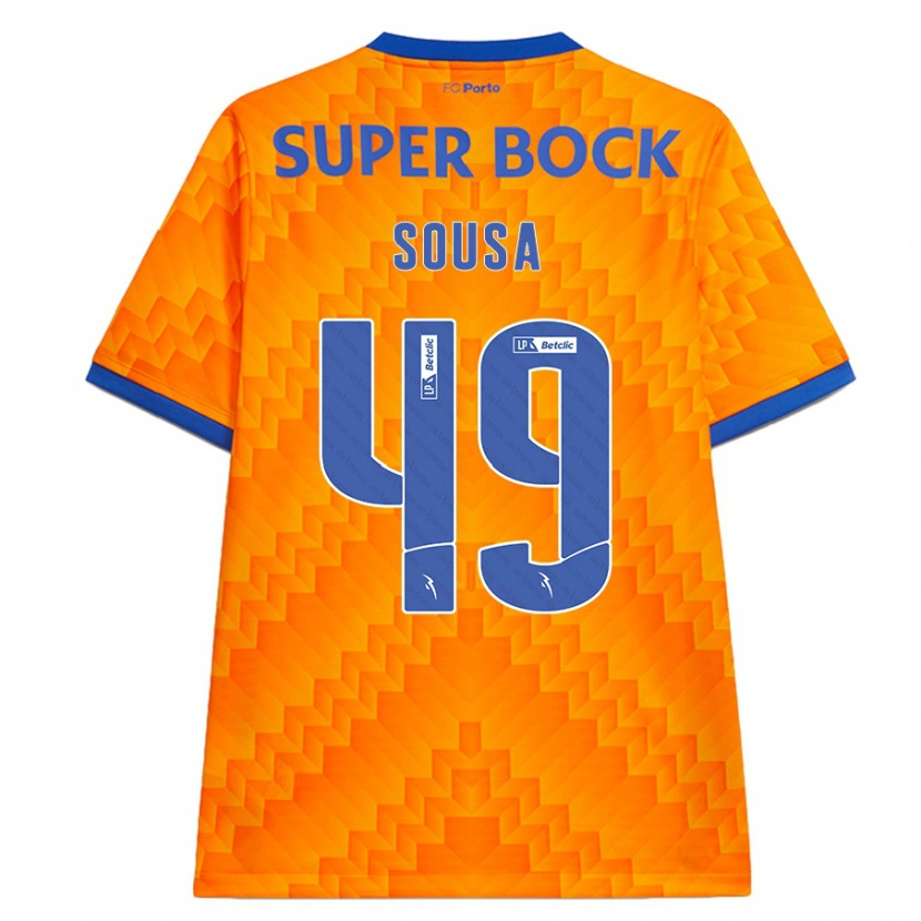 Danxenキッズゴンサロ・サントス・ソウザ#49オレンジアウェイシャツ2024/25ジャージーユニフォーム