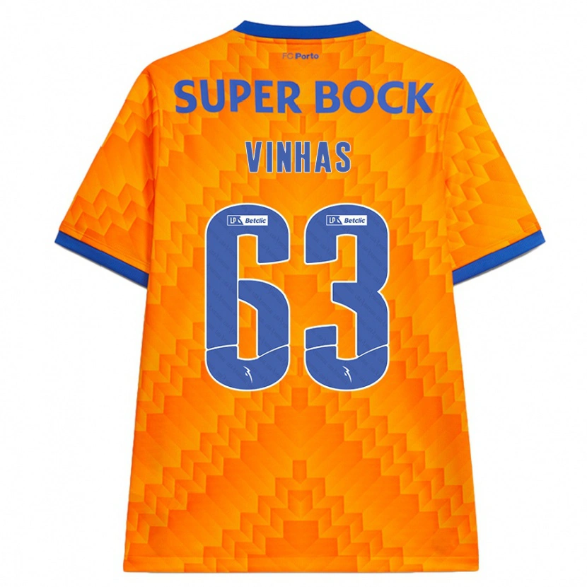 DanxenキッズDavid Vinhas#63オレンジアウェイシャツ2024/25ジャージーユニフォーム