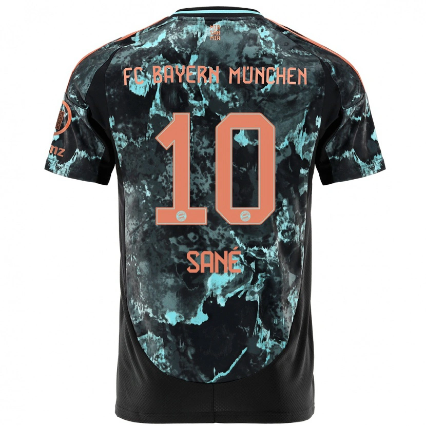 Danxenキッズレロイ・サネ#10黒アウェイシャツ2024/25ジャージーユニフォーム