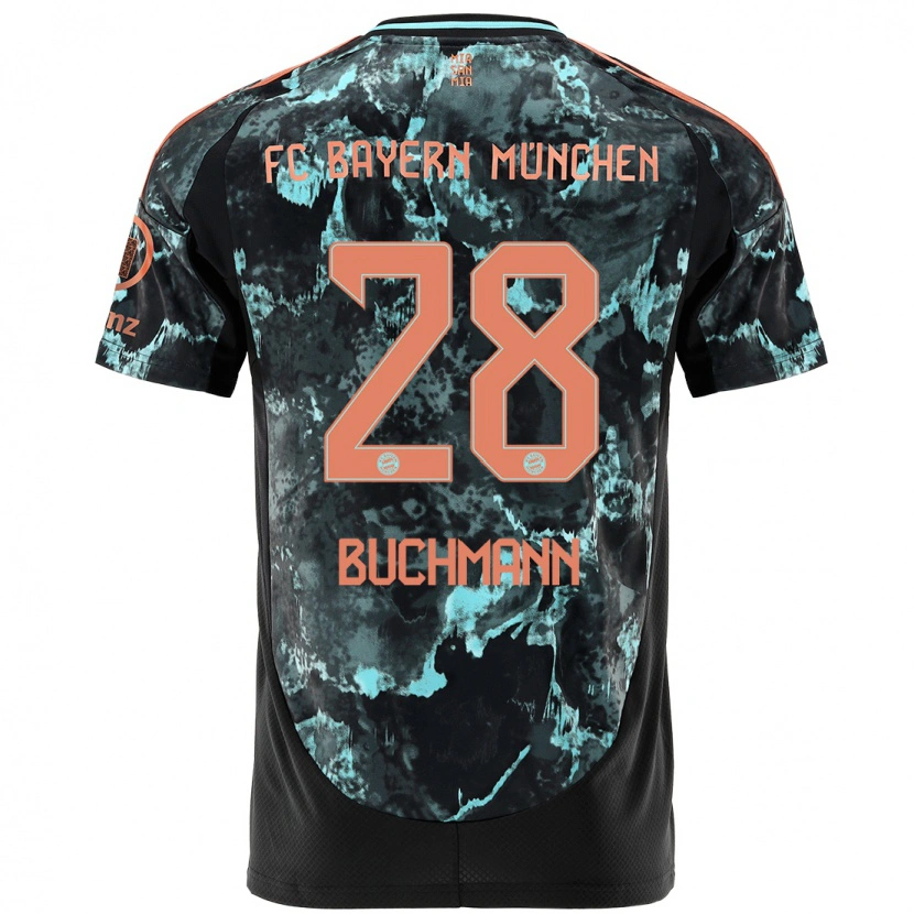 Danxenキッズタレク・ブッフマン#28黒アウェイシャツ2024/25ジャージーユニフォーム