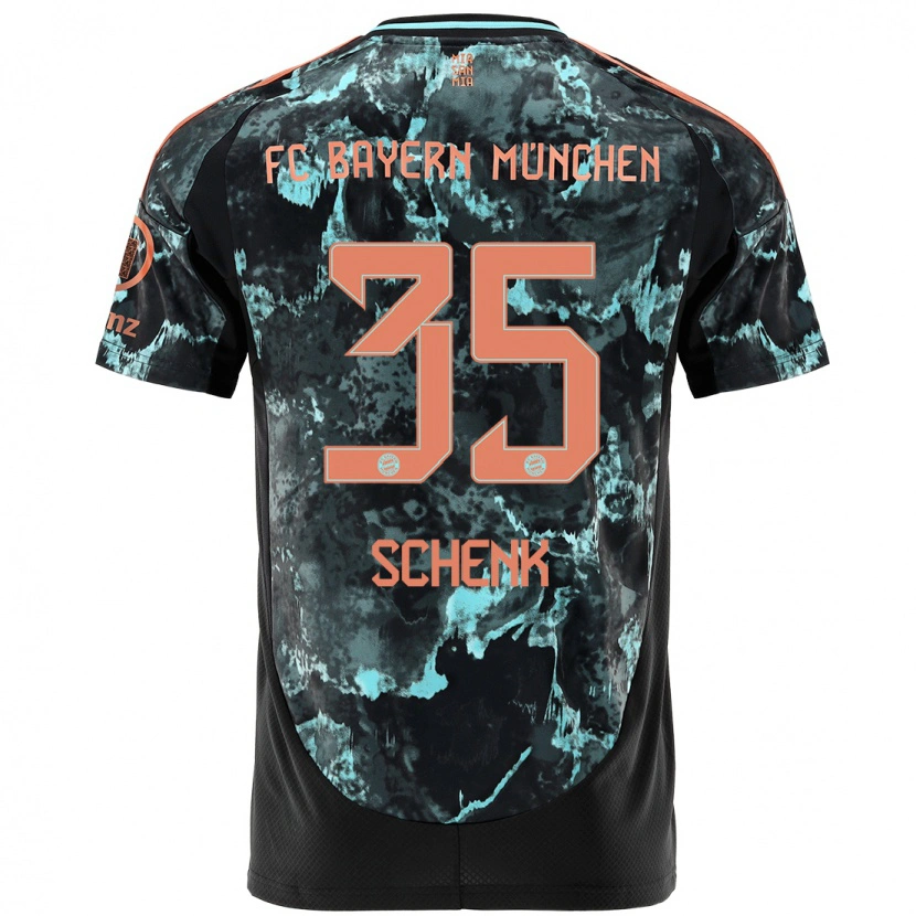 Danxenキッズヨハネスシェンク#35黒アウェイシャツ2024/25ジャージーユニフォーム