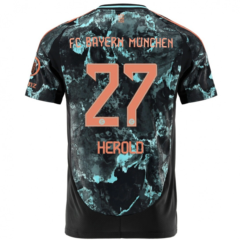 Danxenキッズデビッドヘロルド#27黒アウェイシャツ2024/25ジャージーユニフォーム
