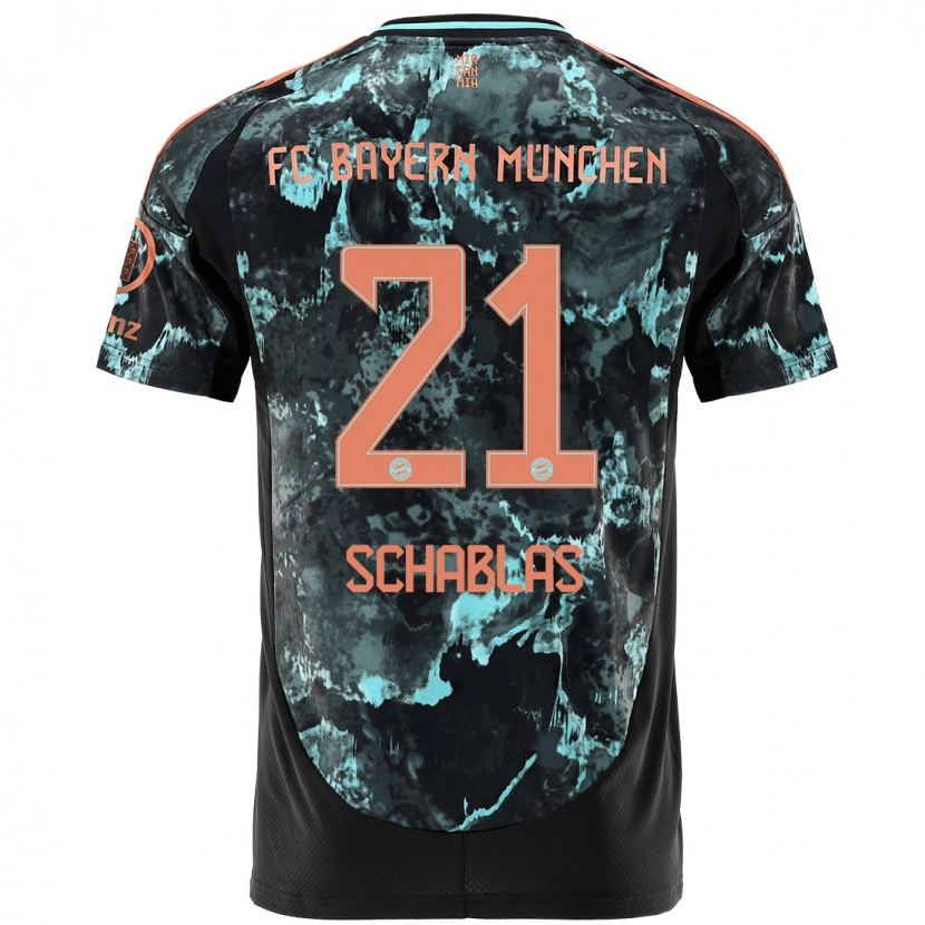 Danxenキッズマッテオ・シャブラス#21黒アウェイシャツ2024/25ジャージーユニフォーム