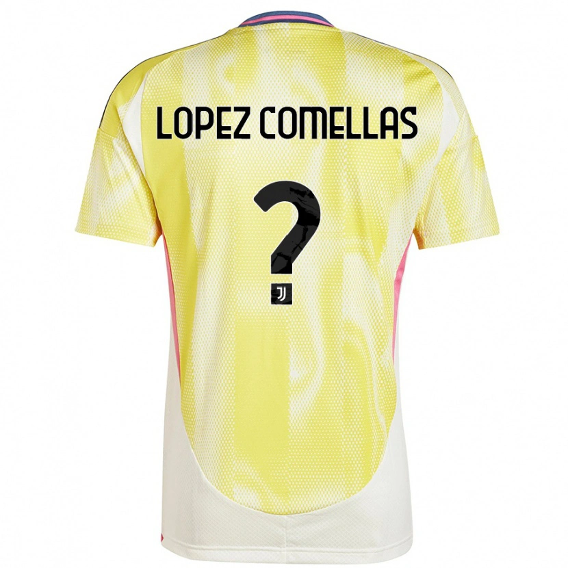 DanxenキッズIvan Lopez Comellas#0ソーラーイエローアウェイシャツ2024/25ジャージーユニフォーム