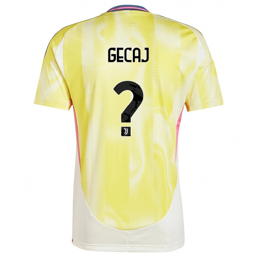 DanxenキッズKris Gecaj#0ソーラーイエローアウェイシャツ2024/25ジャージーユニフォーム