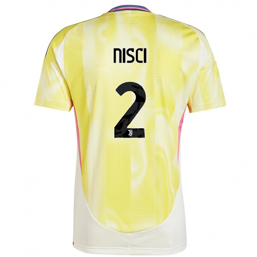 DanxenキッズAlessandro Nisci#2ソーラーイエローアウェイシャツ2024/25ジャージーユニフォーム