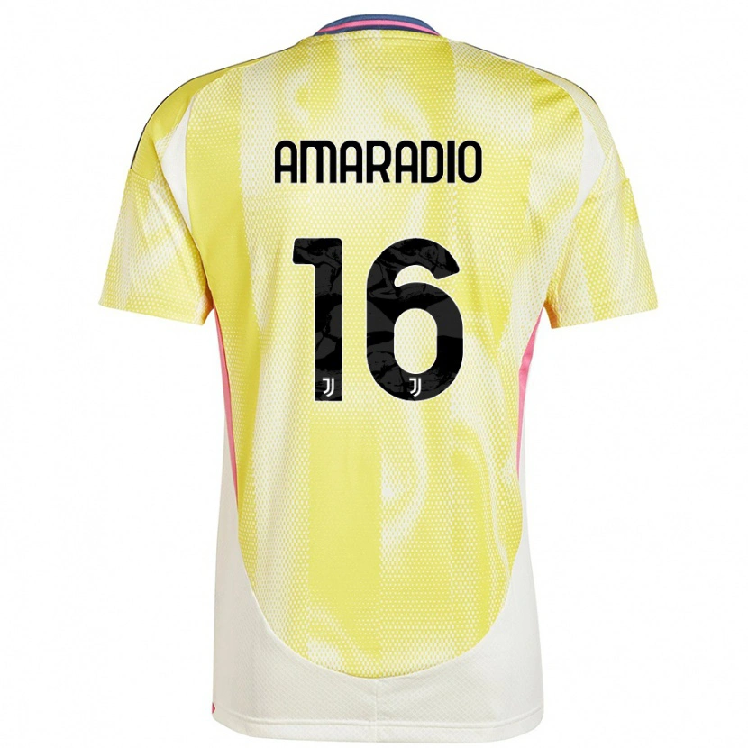 DanxenキッズLuca Amaradio#16ソーラーイエローアウェイシャツ2024/25ジャージーユニフォーム