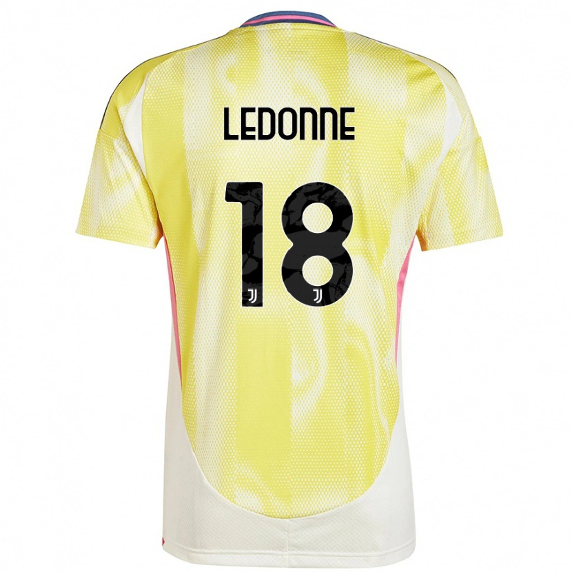 DanxenキッズNicolò Ledonne#18ソーラーイエローアウェイシャツ2024/25ジャージーユニフォーム