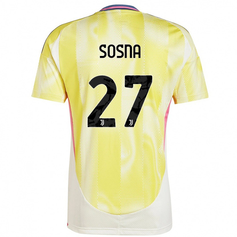 DanxenキッズAdam Sosna#27ソーラーイエローアウェイシャツ2024/25ジャージーユニフォーム