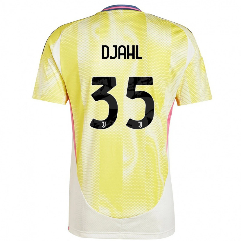 DanxenキッズRayan Djahl#35ソーラーイエローアウェイシャツ2024/25ジャージーユニフォーム