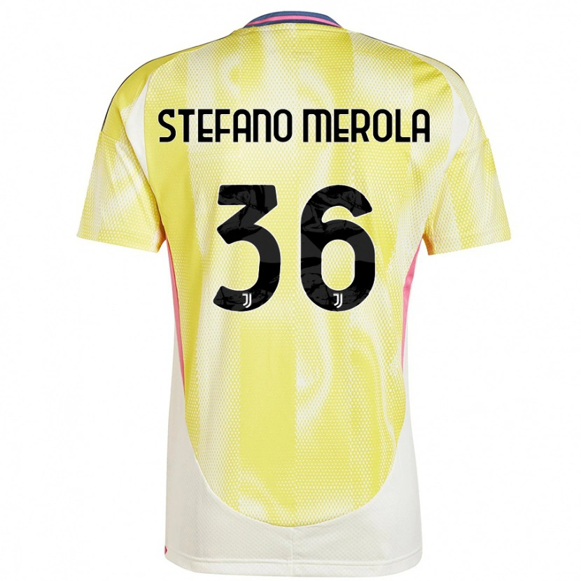 DanxenキッズAntonio Stefano Merola#36ソーラーイエローアウェイシャツ2024/25ジャージーユニフォーム
