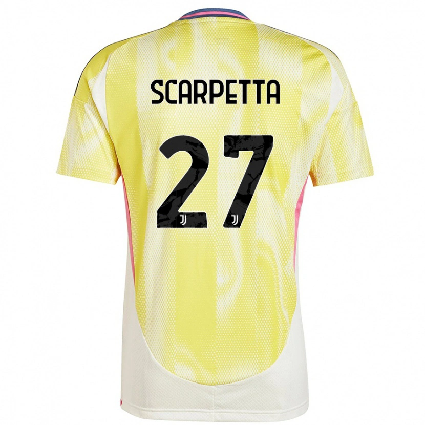 Danxenキッズヤコポ・スカーペッタ#27ソーラーイエローアウェイシャツ2024/25ジャージーユニフォーム