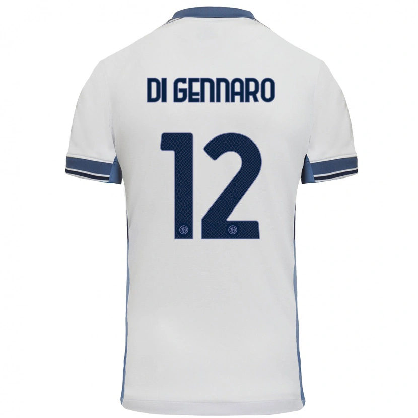 Danxenキッズラッファエレ・ディ・ジェンナーロ#12白 グレーアウェイシャツ2024/25ジャージーユニフォーム