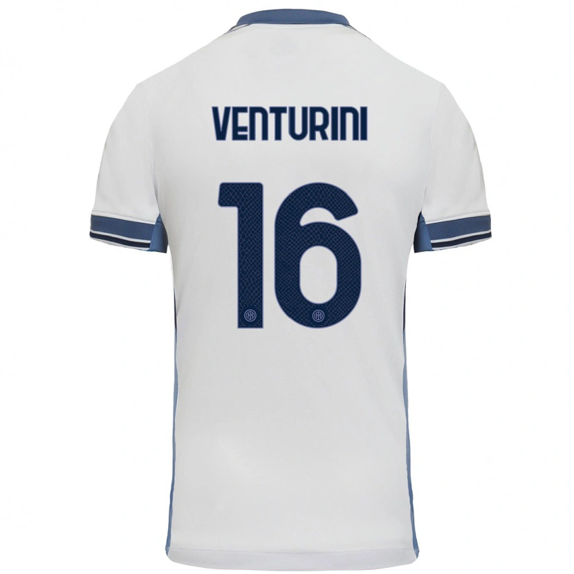 DanxenキッズMatteo Venturini#16白 グレーアウェイシャツ2024/25ジャージーユニフォーム