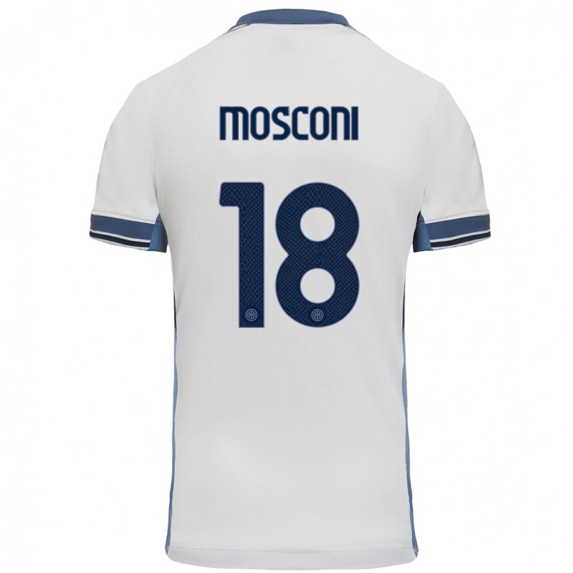 DanxenキッズMattia Mosconi#18白 グレーアウェイシャツ2024/25ジャージーユニフォーム