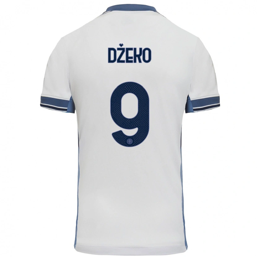 Danxenキッズエディン・ジェコ#9白 グレーアウェイシャツ2024/25ジャージーユニフォーム