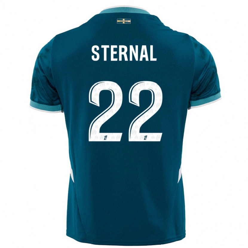 DanxenキッズEnzo Sternal#22ターコイズブルーアウェイシャツ2024/25ジャージーユニフォーム