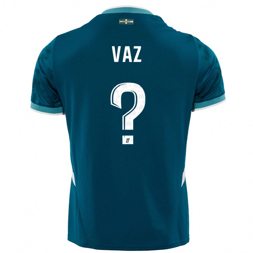DanxenキッズRobinio Vaz#0ターコイズブルーアウェイシャツ2024/25ジャージーユニフォーム