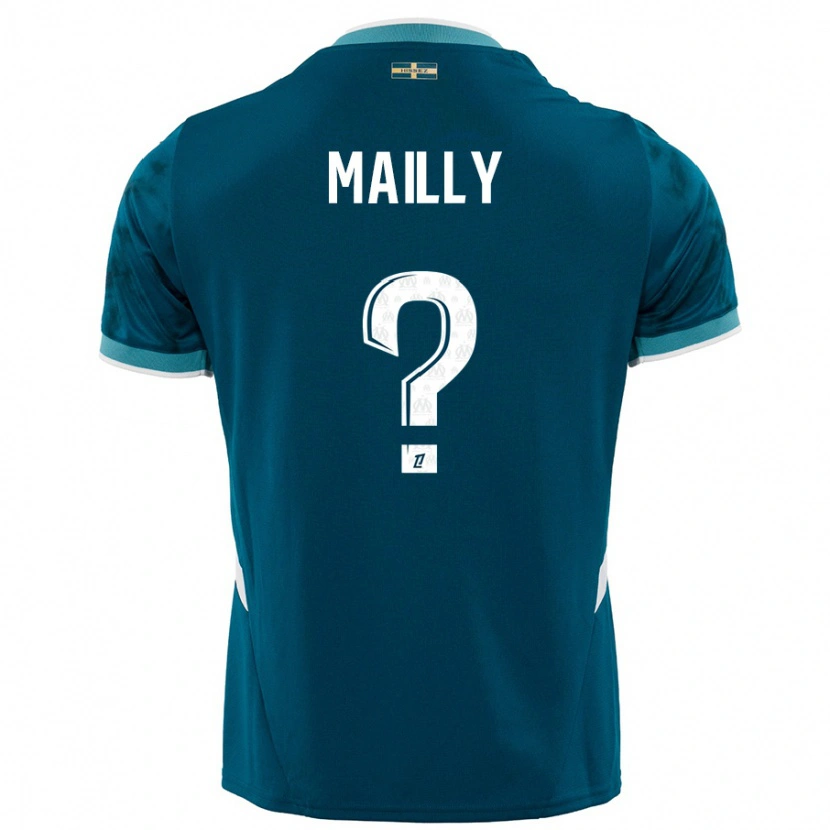 DanxenキッズEvan Mailly#0ターコイズブルーアウェイシャツ2024/25ジャージーユニフォーム
