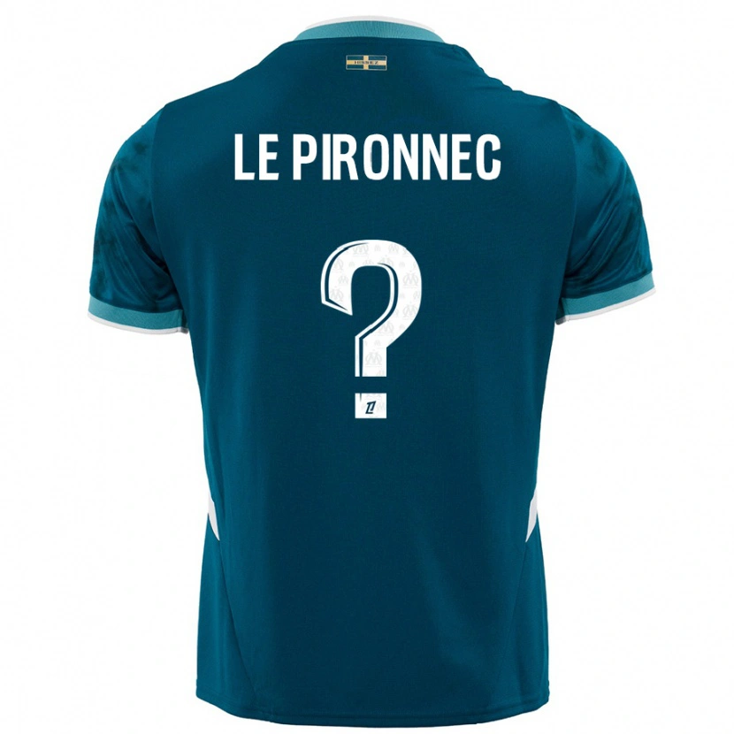 DanxenキッズKélian Le Pironnec#0ターコイズブルーアウェイシャツ2024/25ジャージーユニフォーム