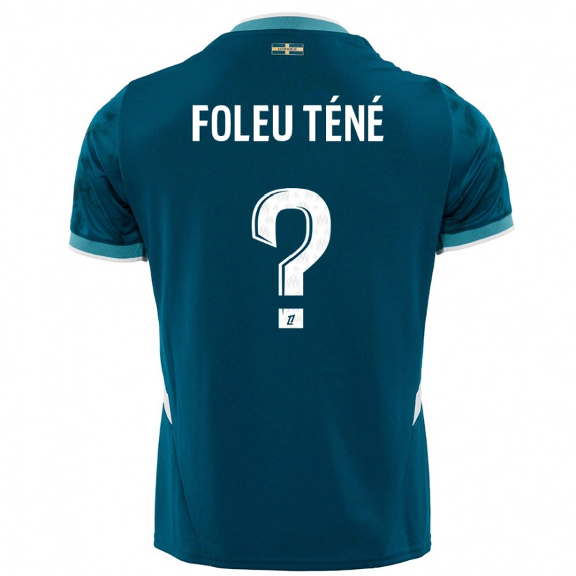DanxenキッズKrys Foleu Téné#0ターコイズブルーアウェイシャツ2024/25ジャージーユニフォーム