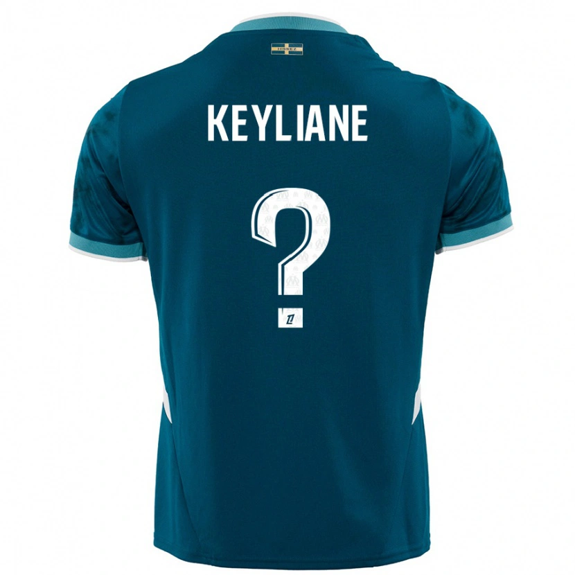 DanxenキッズKeyliane Abdallah#0ターコイズブルーアウェイシャツ2024/25ジャージーユニフォーム