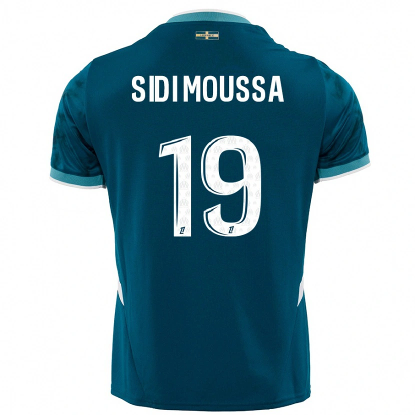 DanxenキッズSalima Sidi Moussa#19ターコイズブルーアウェイシャツ2024/25ジャージーユニフォーム