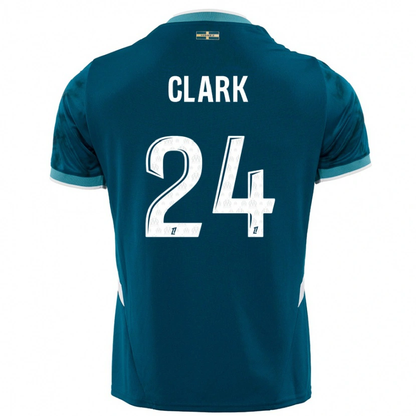 DanxenキッズAshley Clark#24ターコイズブルーアウェイシャツ2024/25ジャージーユニフォーム
