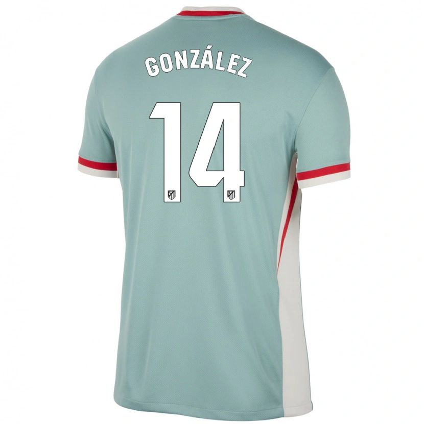 DanxenキッズJoaquín González#14ライトベージュブルーアウェイシャツ2024/25ジャージーユニフォーム