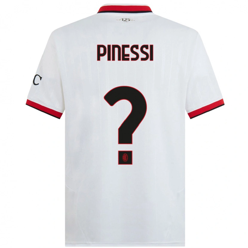 DanxenキッズRiccardo Pinessi#0白 黒 赤アウェイシャツ2024/25ジャージーユニフォーム
