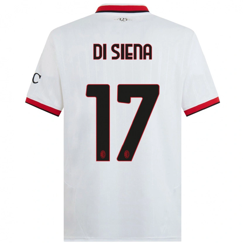 Danxenキッズアンドレア・ディ・シエナ#17白 黒 赤アウェイシャツ2024/25ジャージーユニフォーム