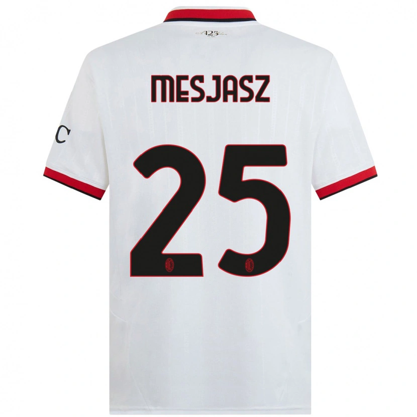 DanxenキッズMałgorzata Mesjasz#25白 黒 赤アウェイシャツ2024/25ジャージーユニフォーム