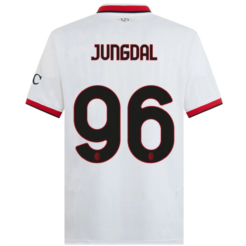 Danxenキッズアンドレアス・ユングダル#96白 黒 赤アウェイシャツ2024/25ジャージーユニフォーム