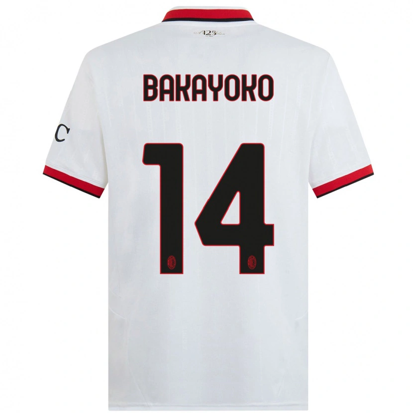 Danxenキッズティエムエ・バカヨコ#14白 黒 赤アウェイシャツ2024/25ジャージーユニフォーム