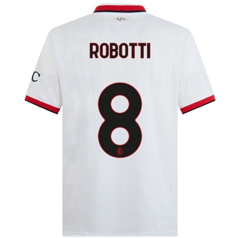 Danxenキッズジョバンニロボッティ#8白 黒 赤アウェイシャツ2024/25ジャージーユニフォーム