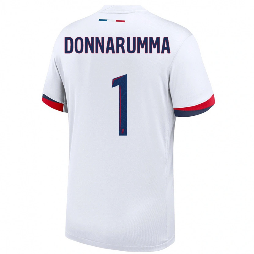 Danxenキッズジャンルイジ・ドンナルンマ#1白 青 赤アウェイシャツ2024/25ジャージーユニフォーム