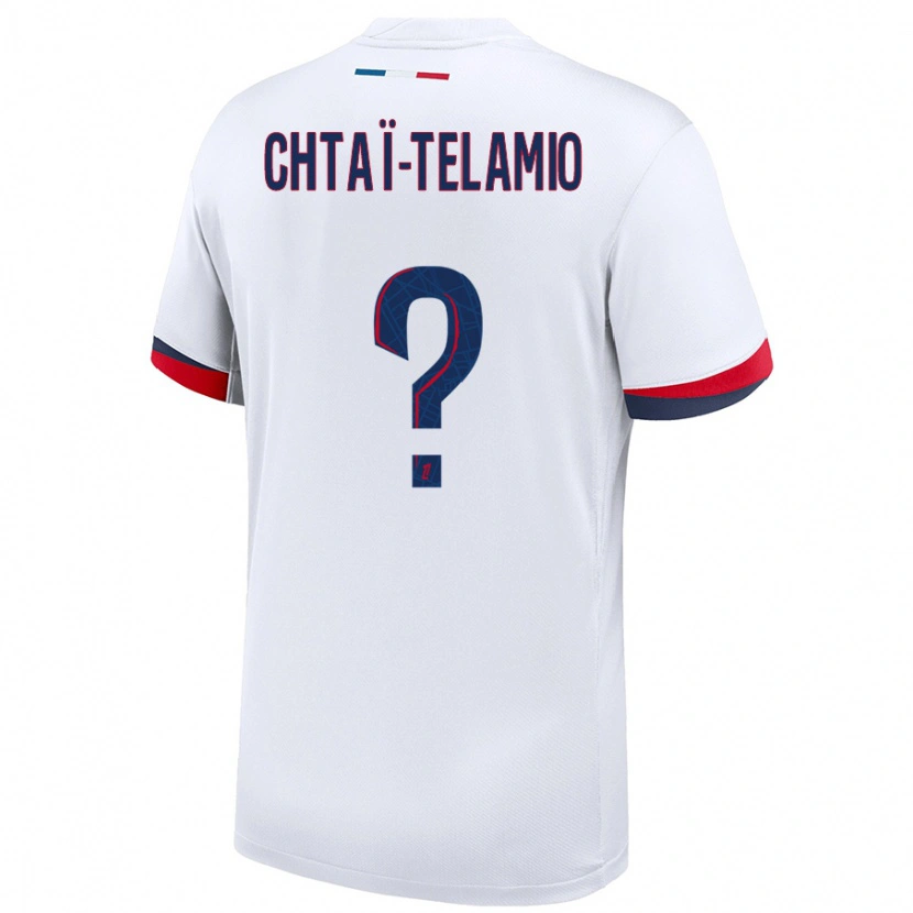 DanxenキッズZayon Chtaï-Telamio#0白 青 赤アウェイシャツ2024/25ジャージーユニフォーム