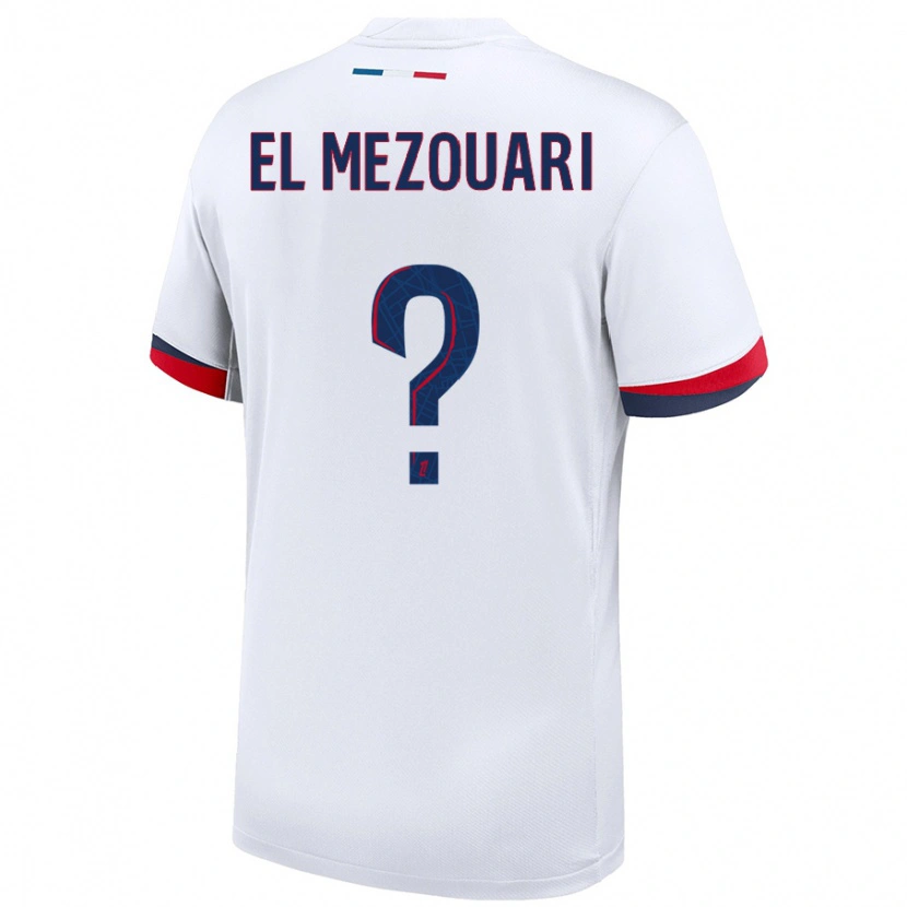 DanxenキッズSalah-Dine El Mezouari#0白 青 赤アウェイシャツ2024/25ジャージーユニフォーム
