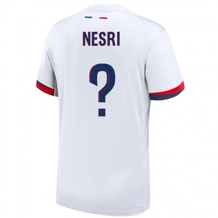 DanxenキッズYanis Nesri#0白 青 赤アウェイシャツ2024/25ジャージーユニフォーム