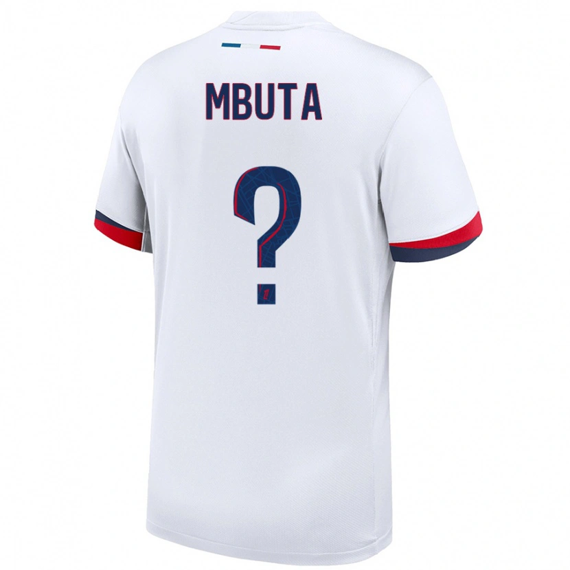DanxenキッズBradley Mbuta#0白 青 赤アウェイシャツ2024/25ジャージーユニフォーム